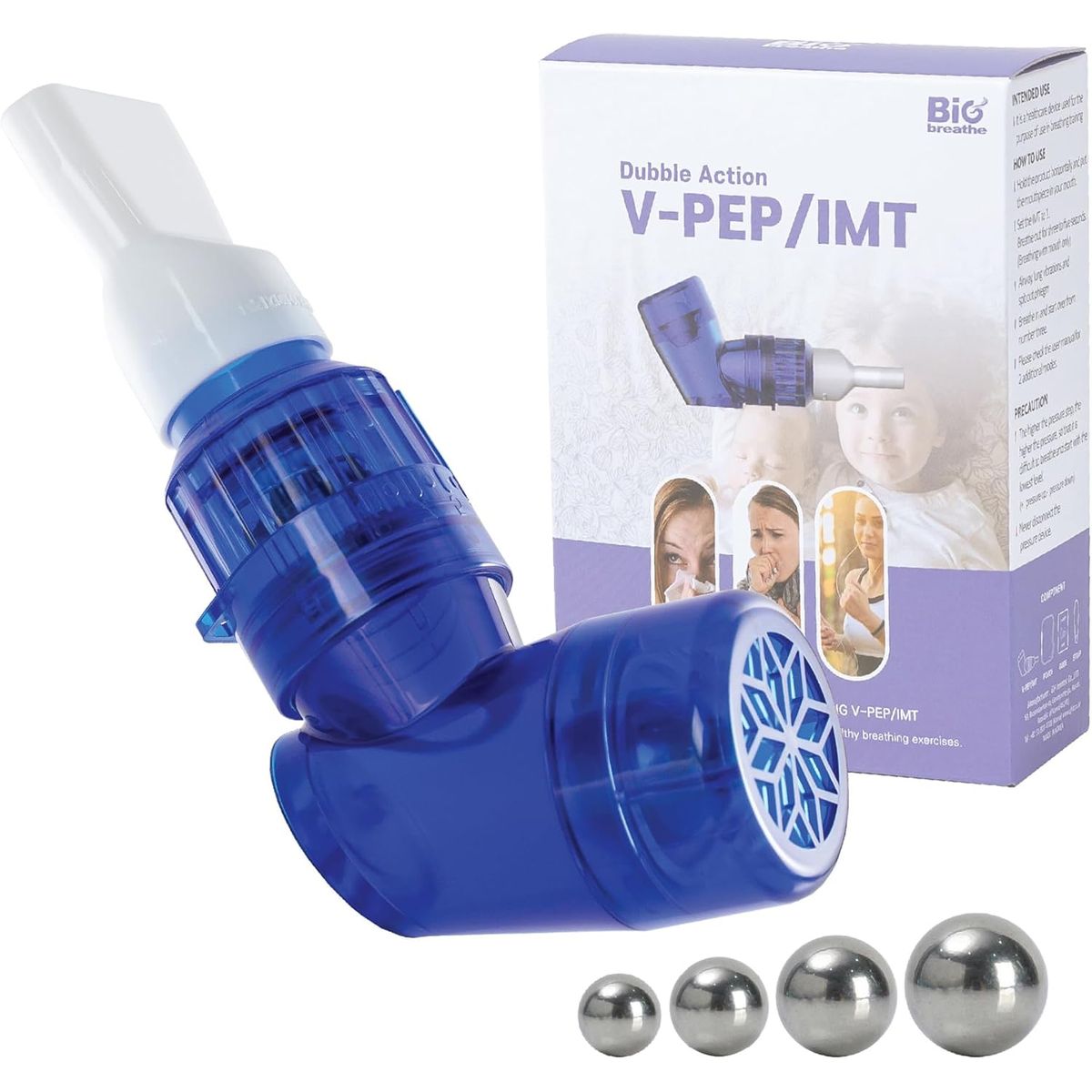 BIGBREATHE - Válvula Ejercitador Muscular Respiratorio V-pep Imt 3 En 1