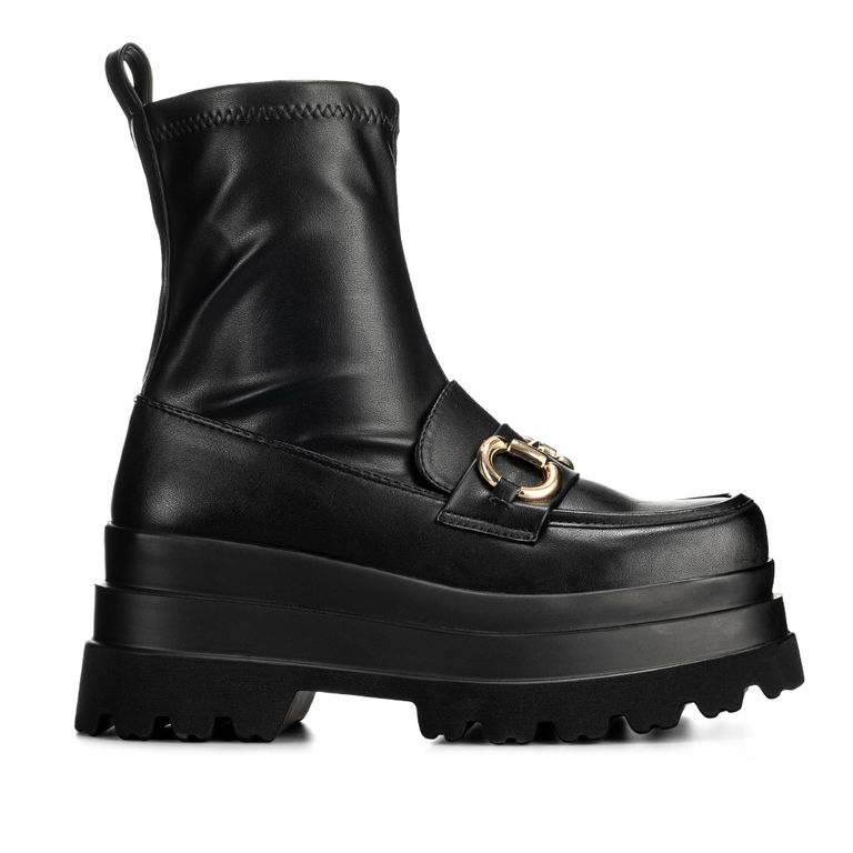 Botin Negro Casual Mujer CZY578