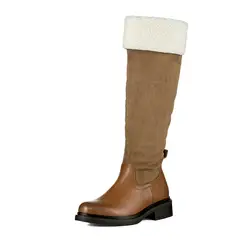 WEIDE - Bota Larga Mujer Moda Gamuza Con Felpa Vintage CZY601