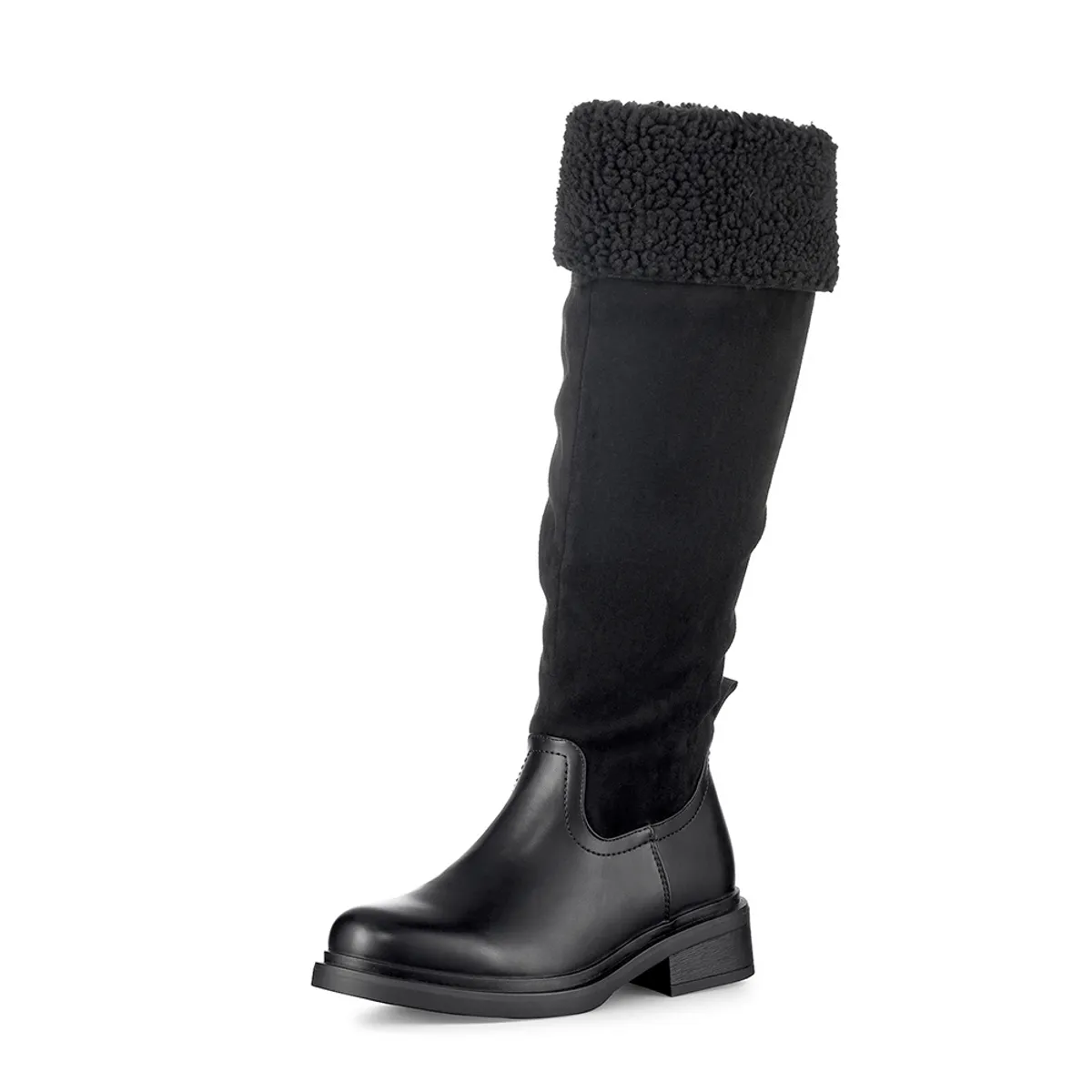 WEIDE - Bota Larga Mujer Moda Gamuza Con Felpa Vintage Weide CZY601