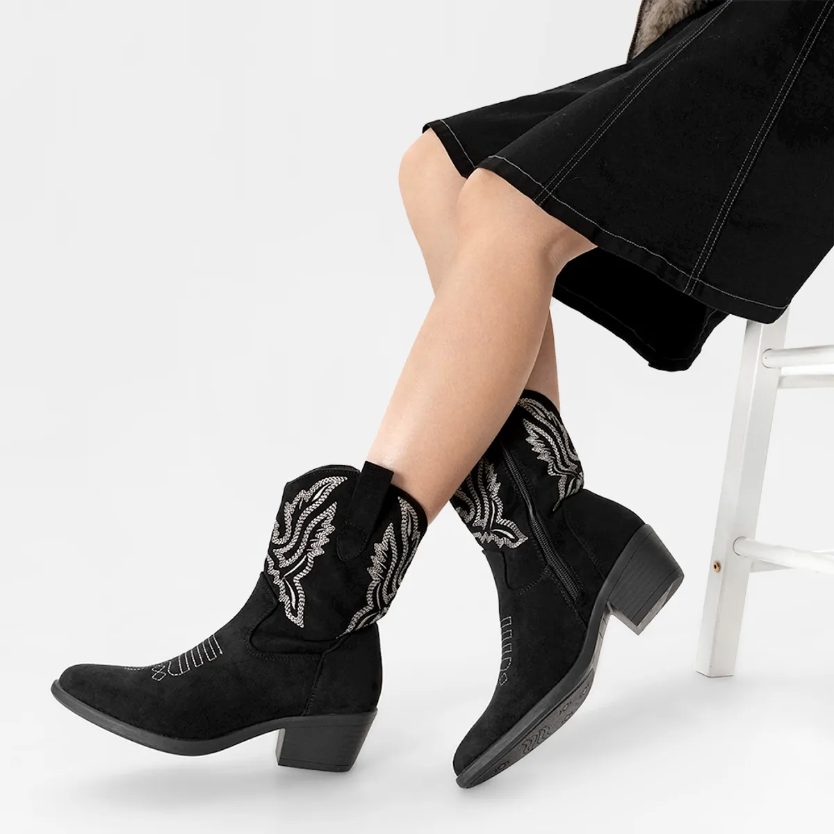 WEIDE - Bota Taco Mujer Estilo Vaquero Weide CZY650