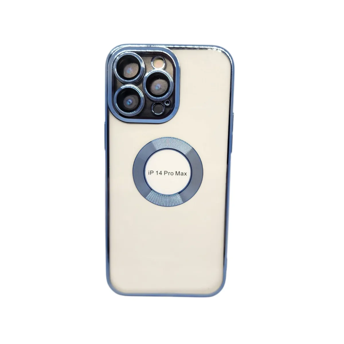 GENERICO - Funda elegante transparte generica iPhone 14 Pro Max CELESTE