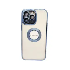GENERICO - Funda elegante transparte generica iPhone 14 Pro Max CELESTE