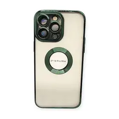 GENERICO - Funda elegante transparte generica iPhone 14 Pro Max VERDE