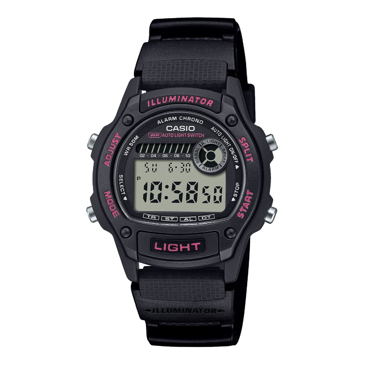 CASIO - Reloj W-220H-1A2V Digital Unisex