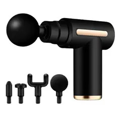 IRM - Facial Gun Pistola De Masaje Recargable Masajeador Portatil USB Negro