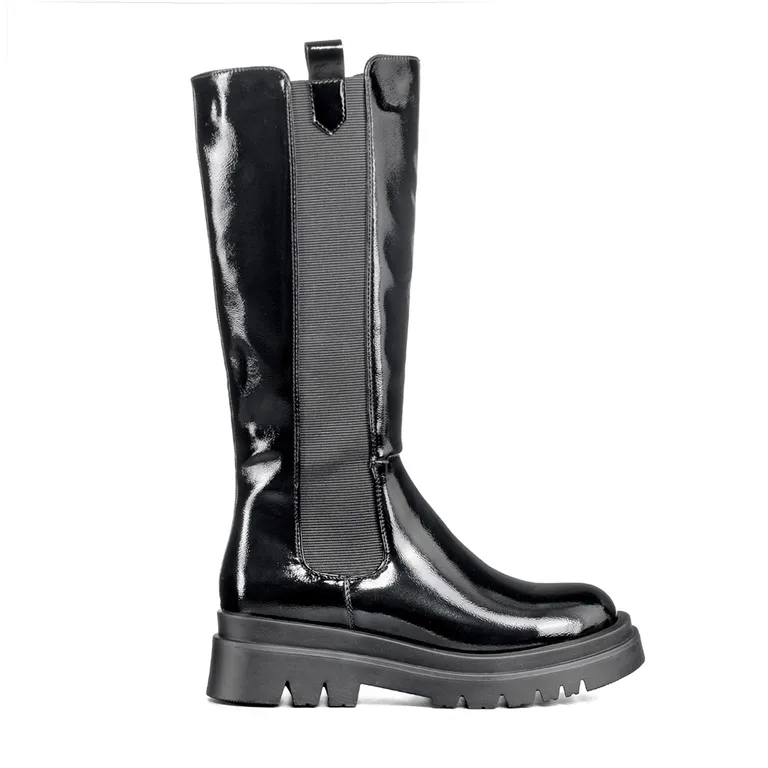 Botas Largas Mujer Eco Cuero Plataforma De Moda DH88