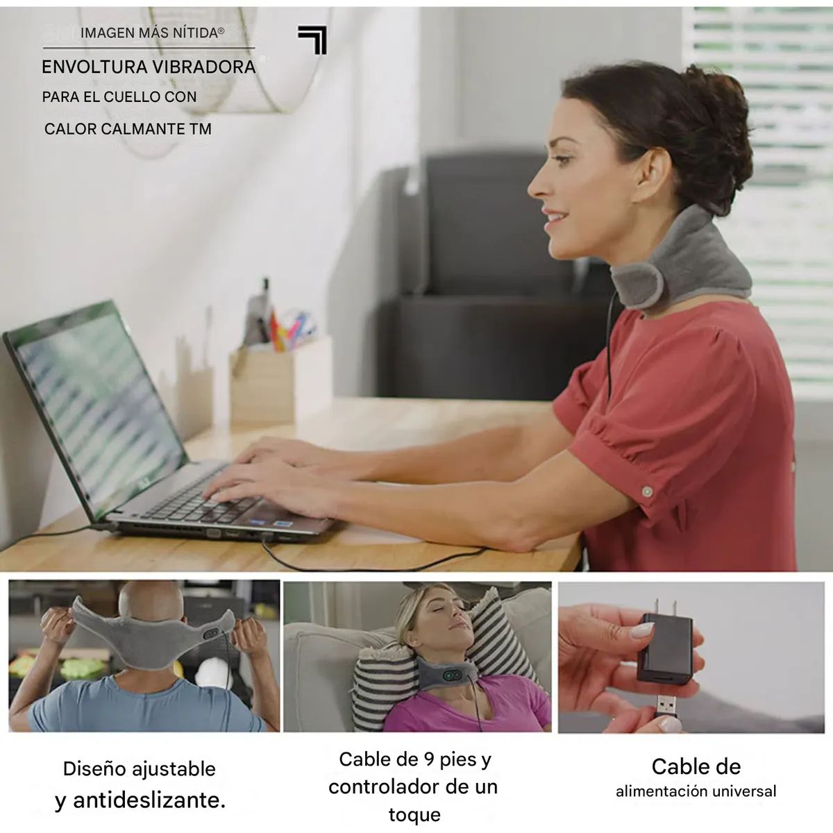 IRM - Almohadilla termica USB para el cuello funcion masaje cervical