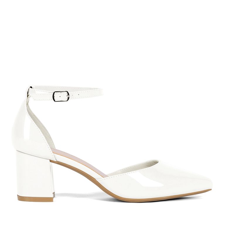 Zapato Taco Alto Blanco Fiesta Mujer GH63