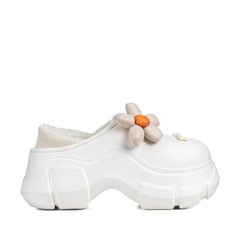 Zueco Blanco Casual Mujer GH120