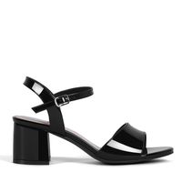 Sandalia Casual Taco Negra Mujer GH64