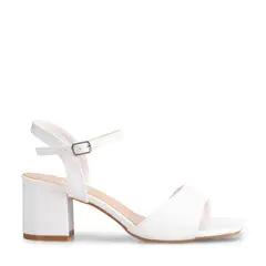 WEIDE - Sandalia Casual Taco Blanca Mujer GH79