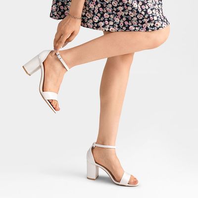 Imagen 2 del producto Sandalia Casual Taco Alto Blanca Mujer GH80