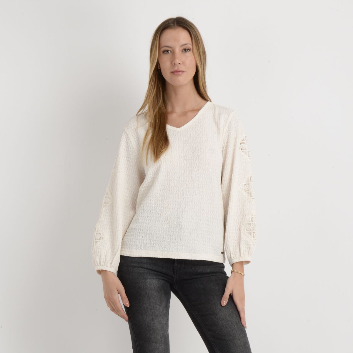 ONEILL - POLERA MANGA LARGA BRAYTON BEIGE CLARO