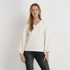 ONEILL - POLERA MANGA LARGA BRAYTON BEIGE CLARO