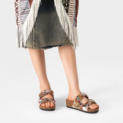 Imagen 2 del producto Sandalias Chalas Mujer Vintage Confort Pedrería GH136