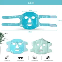 GENERICO - Máscara Facial Gel Frío Calor Terapia Reutilizable Relax Desinflama y Rejuvenece