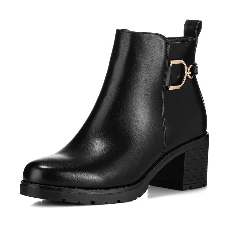 Botin Negro Casual Mujer QBM05