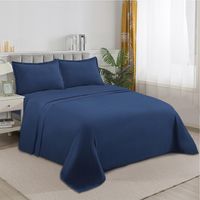 Juego De Sabanas 100% Algodón De 1 Plaza + 1 Funda Almohada - Multicolor - 1 Plaza