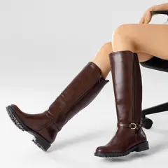 WEIDE - Bota Casual Mujer Vintage Moda Eco Cuero Comodo QBM13