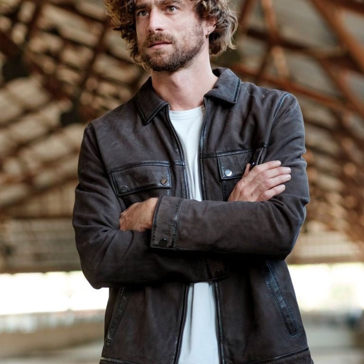 BOR - Chaqueta Cuero Alamo Cafe Unisex