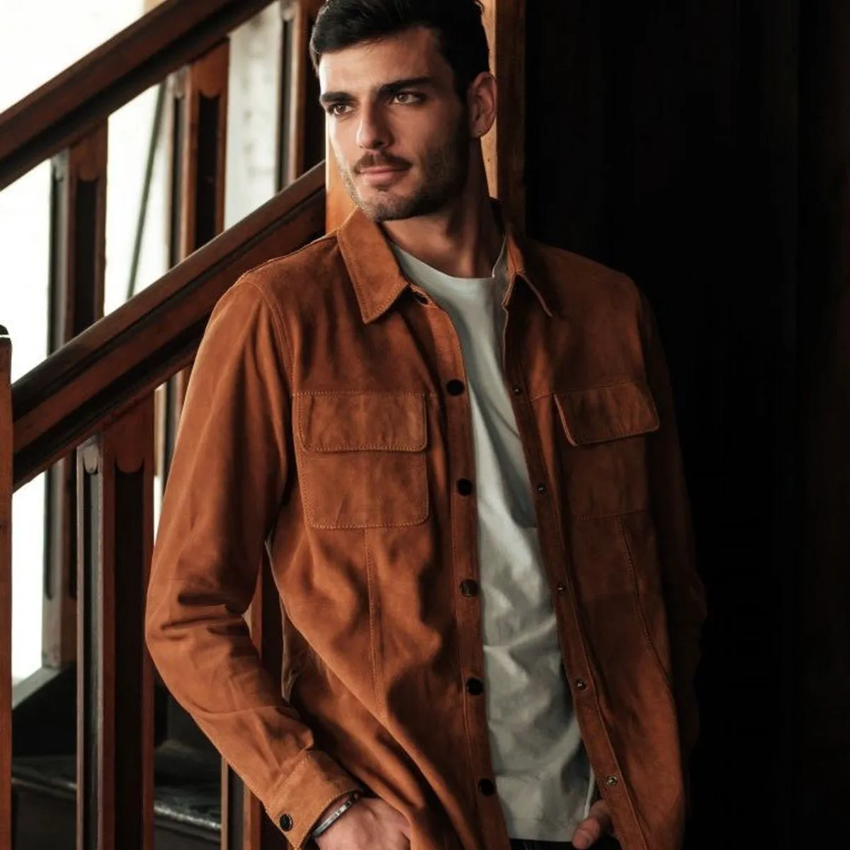 BOR - Camisa Gamuza Cipres Camel Unisex