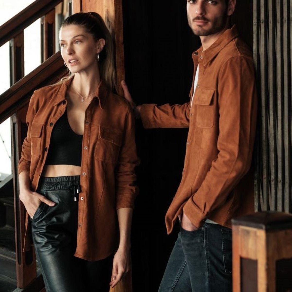 BOR - Camisa Gamuza Cipres Camel Unisex