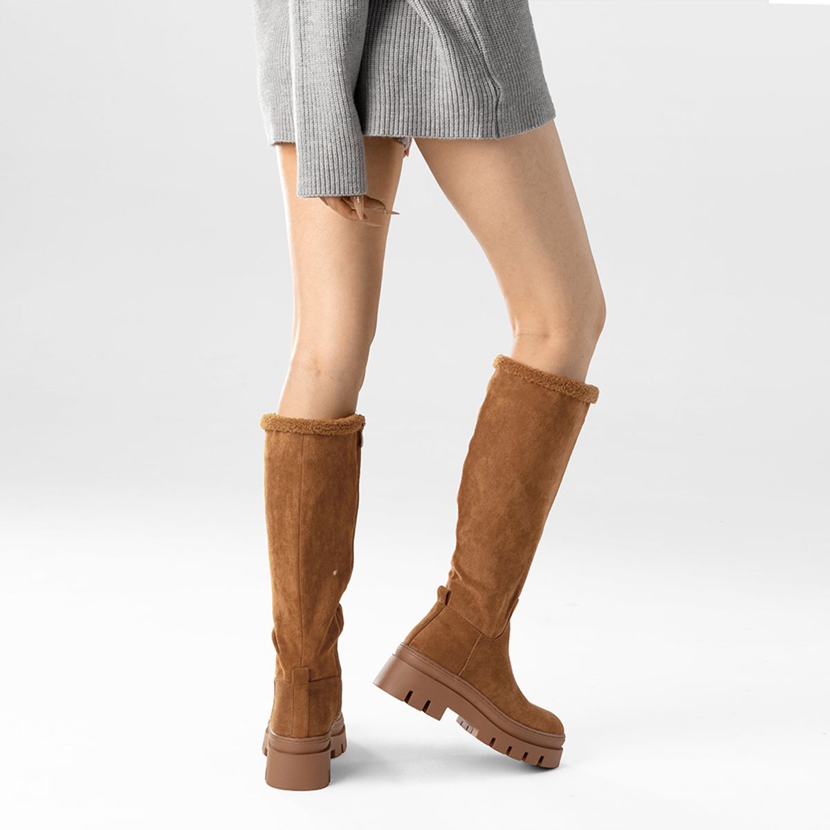 WEIDE - Botas Largas Mujer Casual Moda Gamuza Plataforma Weide HX511