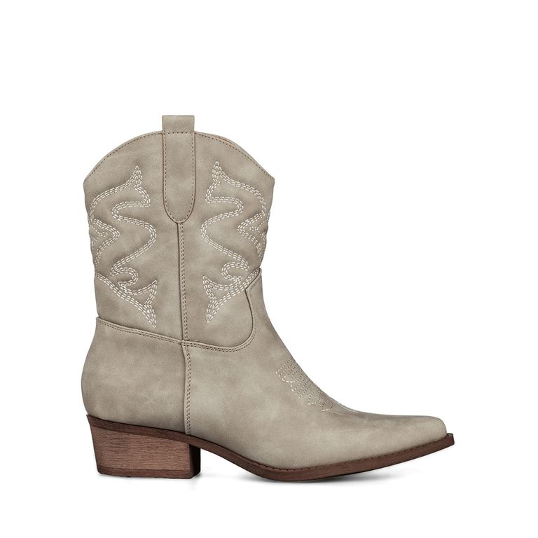 Botin Casual Mujer Moda Vintage Cowboy Bordado QBM20
