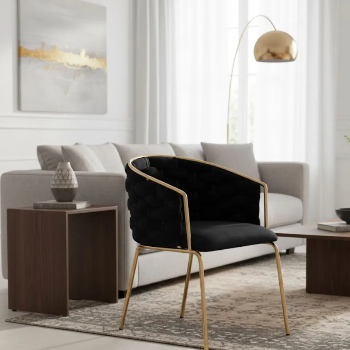 HABITA2 CHILE - Sitial Arthur Terciopelo Gold