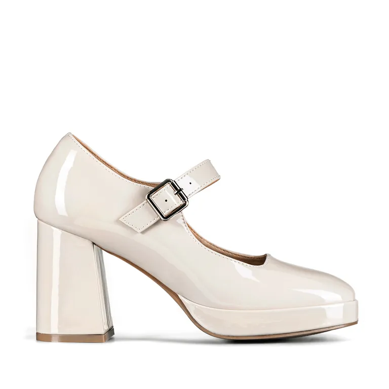 Zapato Mary Jane Tacones Elegante Charol Mujer YL83