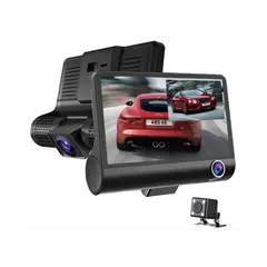 GENERICO - Camara Para Auto 3 En 1 Frontal Trasera Tablero 1080p Hd