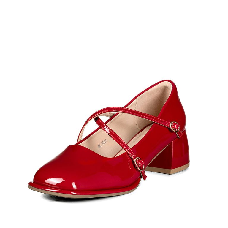 Zapato Mary Jane Burdeo Charol Elegante Mujer YL65