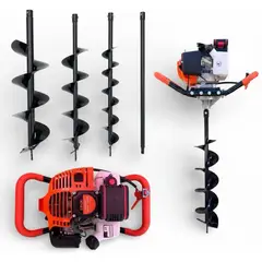 ERUX - Ahoyador Barreno 52cc 3hp Profesional Con Arranque Facil