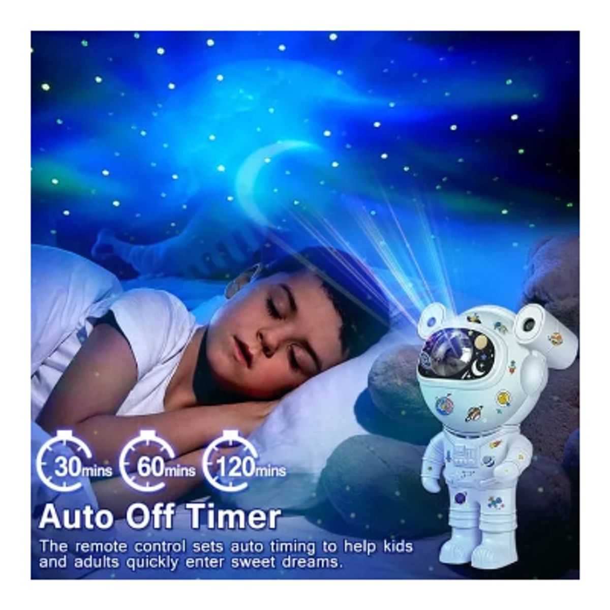 GENERICO - Proyector Led Astronauta Cielo Estrellado Espacio Blanco