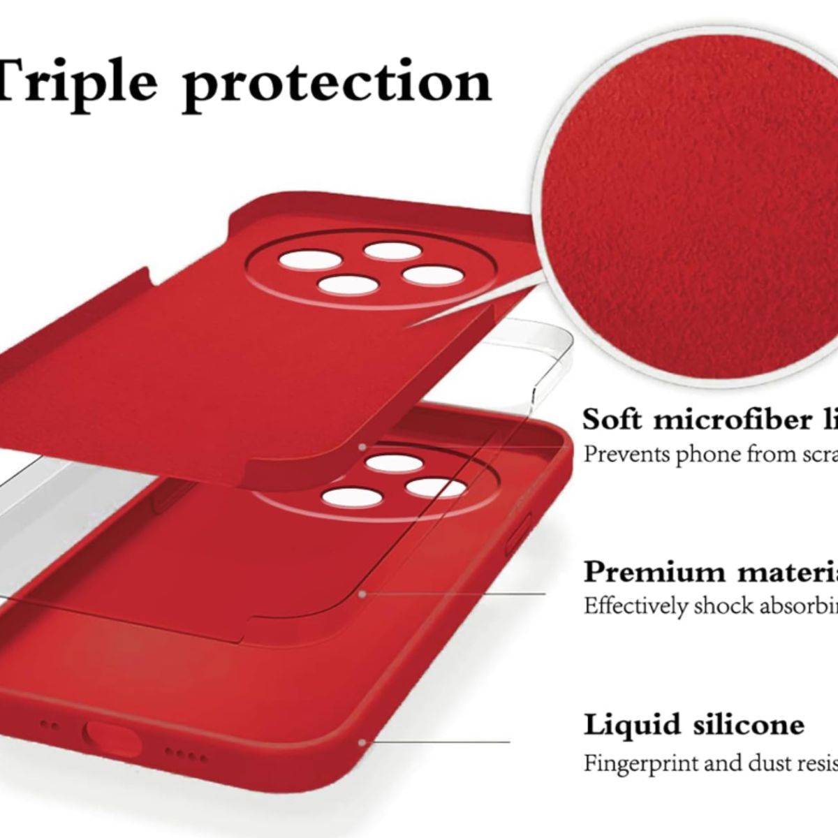 GENERICO - Carcasa Funda Para Xiaomi 14c 5g Silicona Rojo