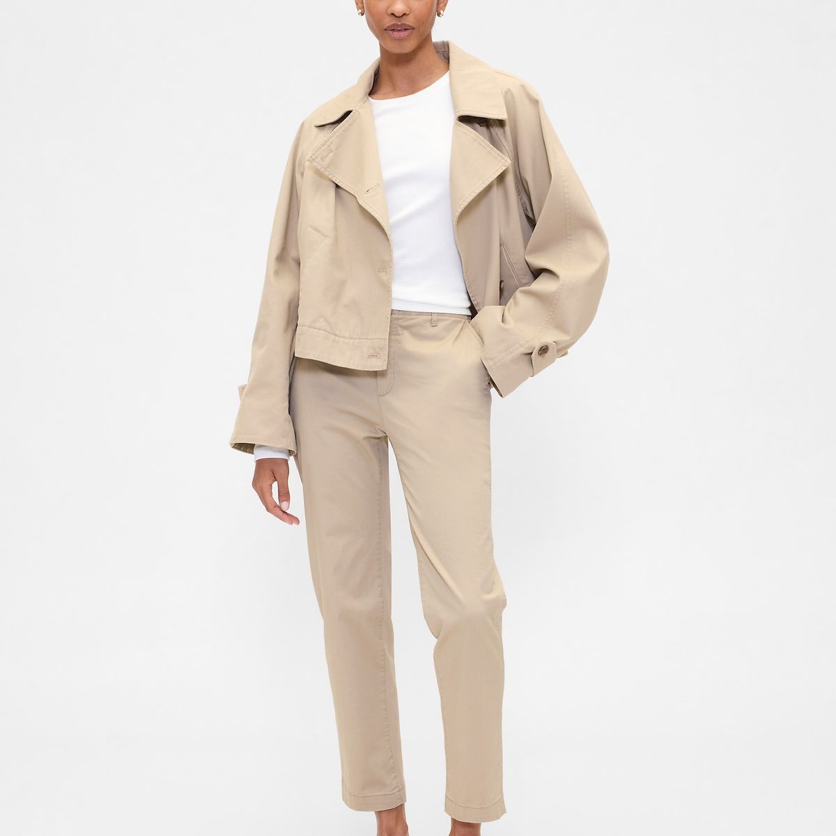 GAP - Pantalón Mujer Khaki Café Gap