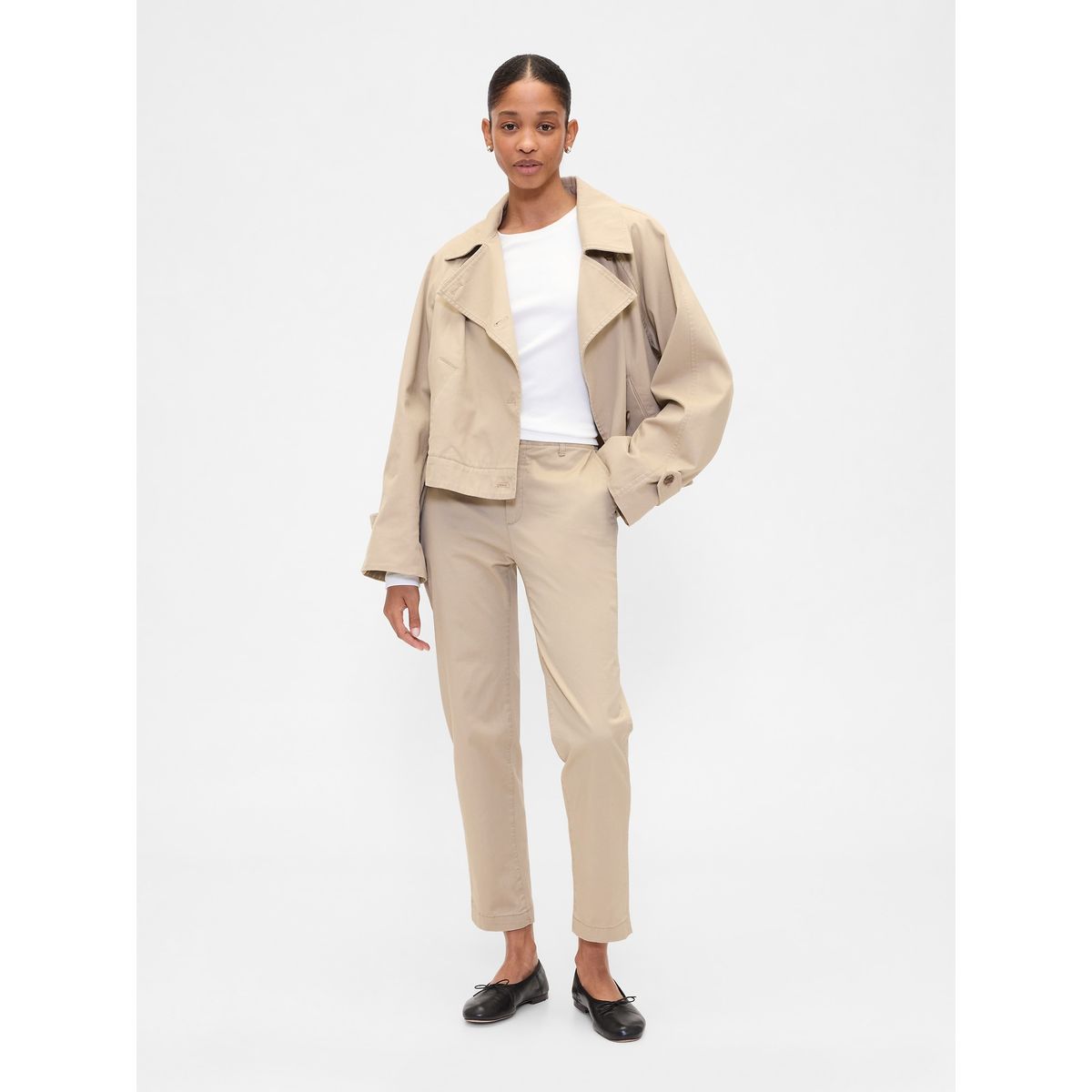 GAP - Pantalón Mujer Khaki Café Gap