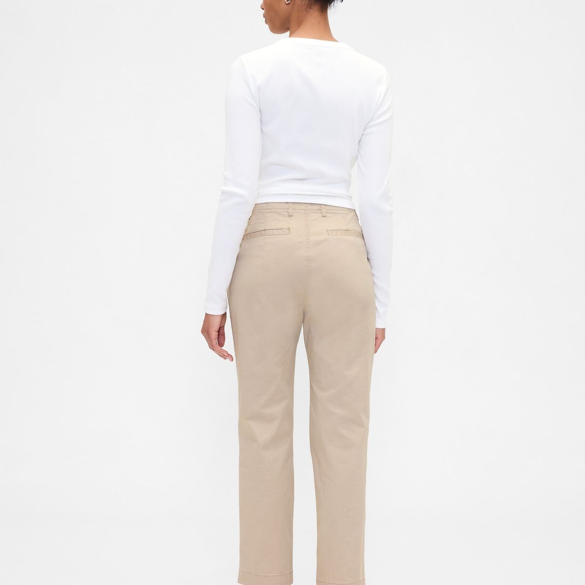 GAP - Pantalón Mujer Khaki Café Gap