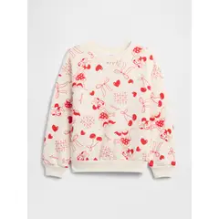 GAP - Polerón Toddler Niña Sin Gorro Blanco