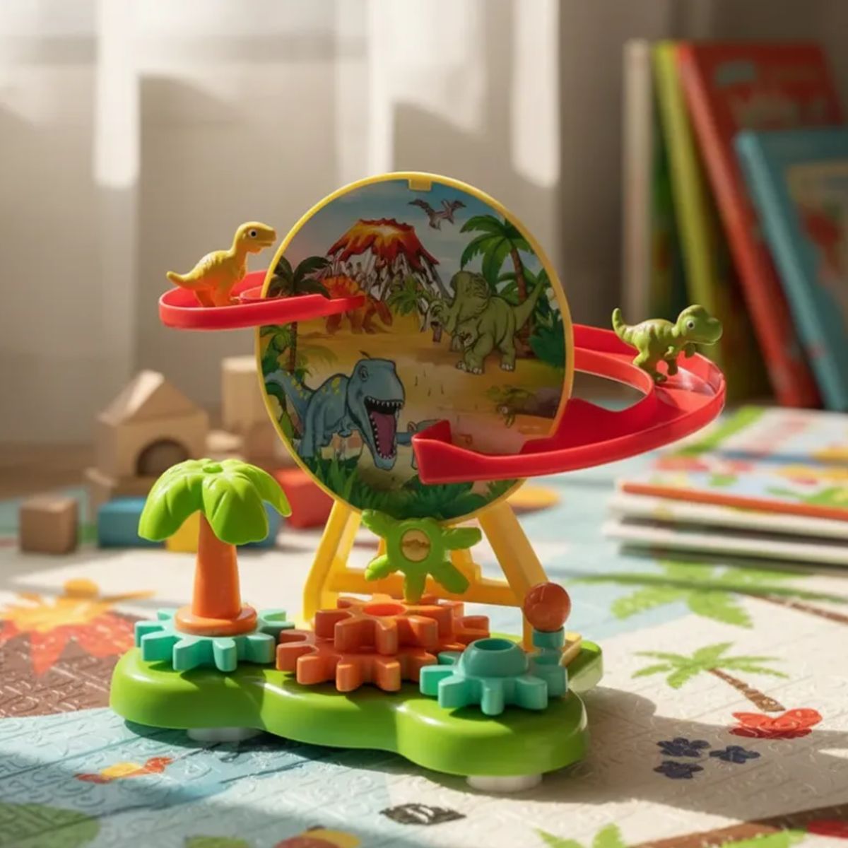 GENERICO - Pista De Dinosaurios Juguete Didáctico Con Engranajes Niños