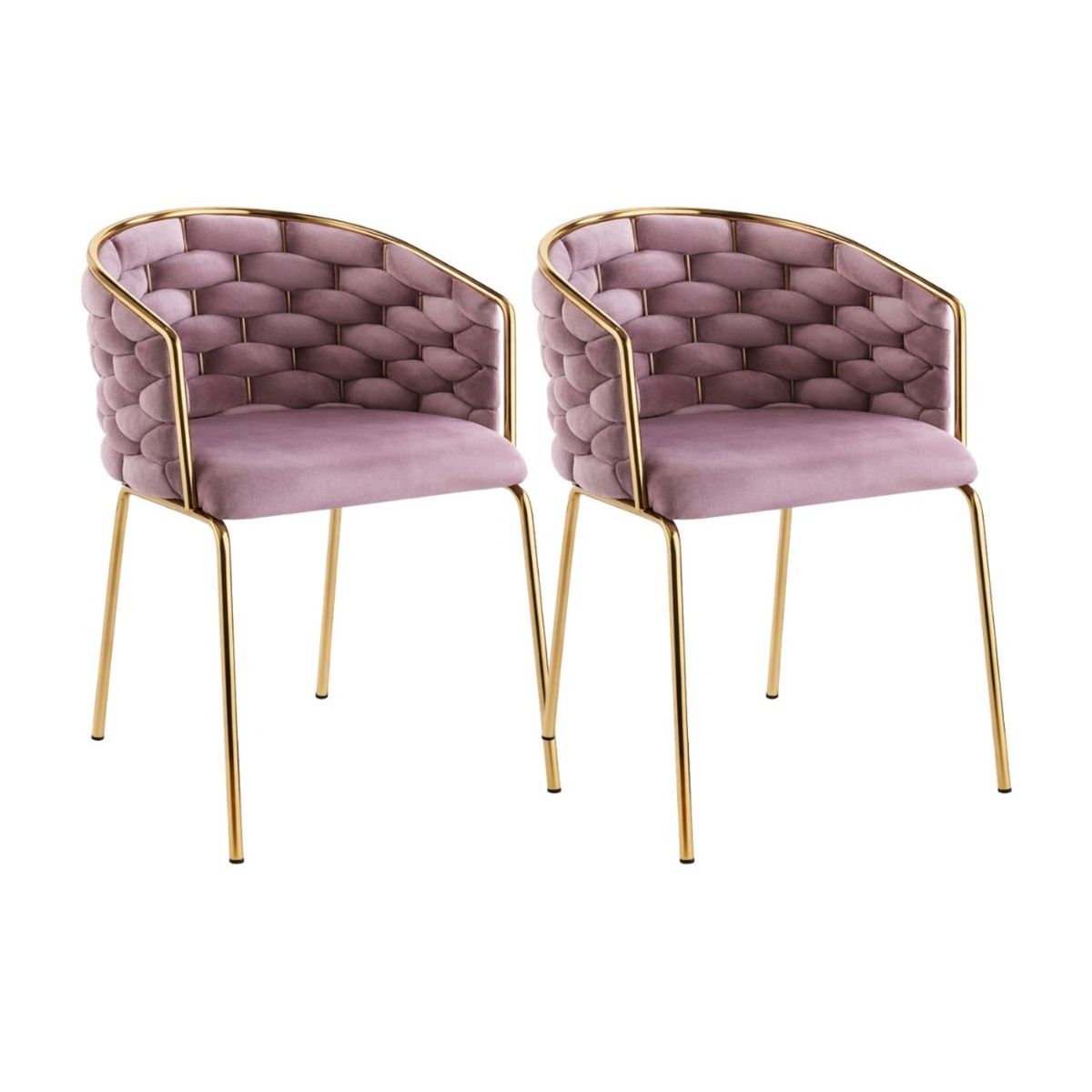 HABITA2 CHILE - Pack 2 Sitiales Arthur Terciopelo Gold