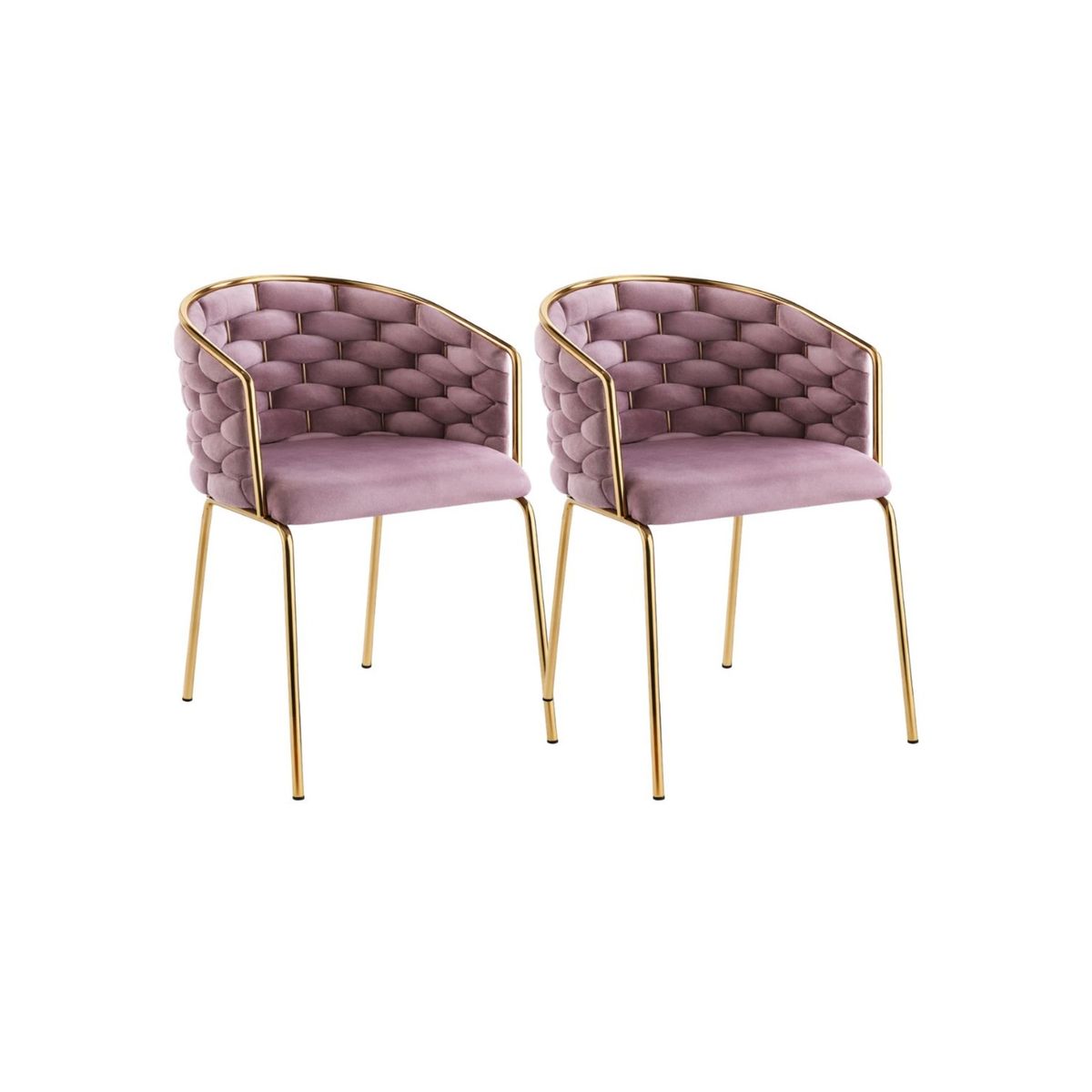 HABITA2 CHILE - Pack 2 Sitiales Arthur Terciopelo Gold