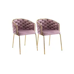 HABITA2 CHILE - Pack 2 Sitiales Arthur Terciopelo Gold