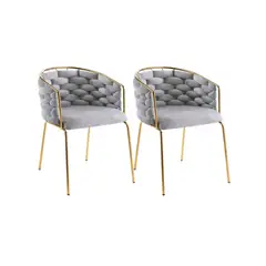 HABITA2 CHILE - Pack 2 Sitiales Arthur Terciopelo Gold