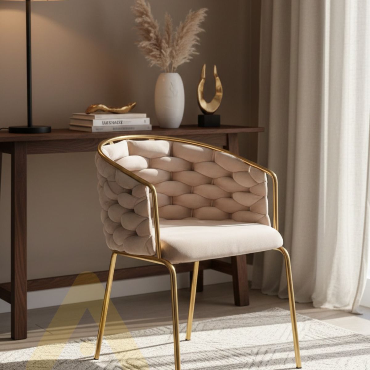 HABITA2 CHILE - Pack 2 Sitiales Arthur Terciopelo Gold