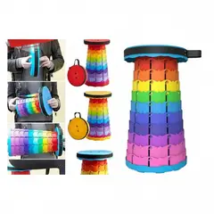 GENERICO - Taburete Piso Plegable Portatil 45x25cm Colores Surtido