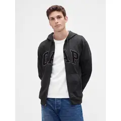 GAP - Polerón Hombre Logo Con Cierre Gris