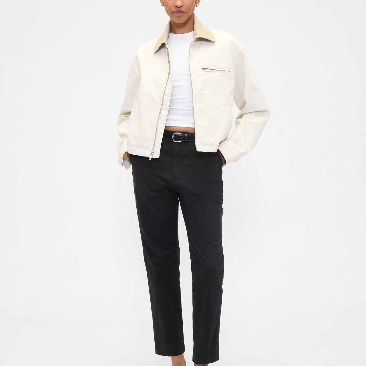 GAP - Pantalón Mujer Gap Khaki Negro