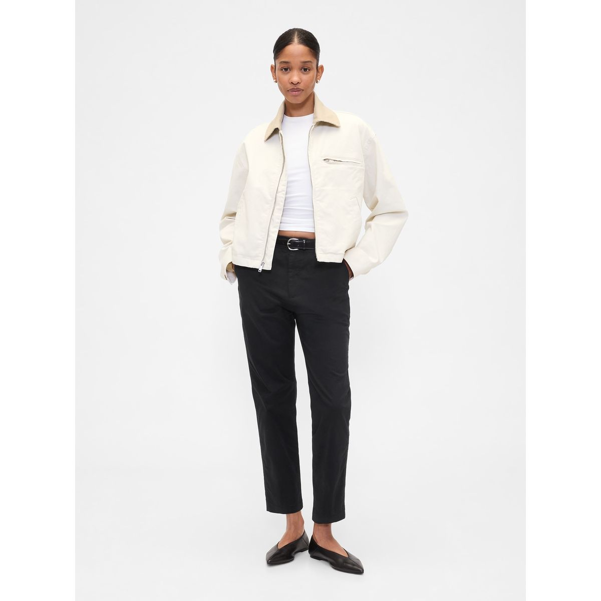 GAP - Pantalón Mujer Gap Khaki Negro